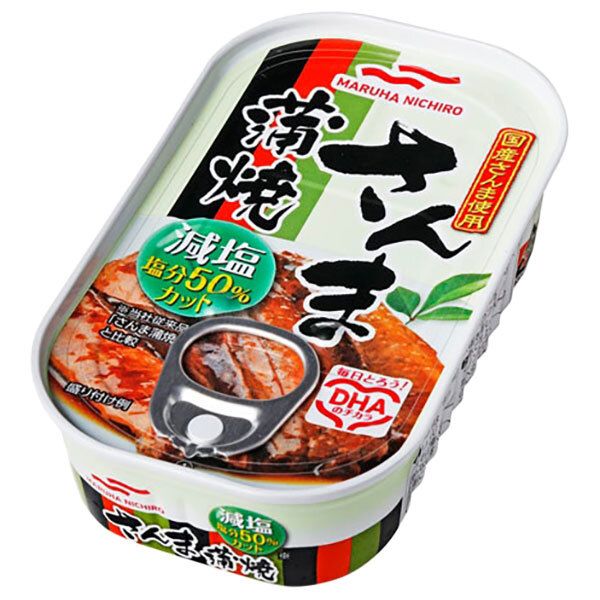 マルハニチロ 減塩 さんま蒲焼 100g缶×30個入｜ 缶詰 かんづめ さんま サンマ かば焼き つまみ 国産さんま