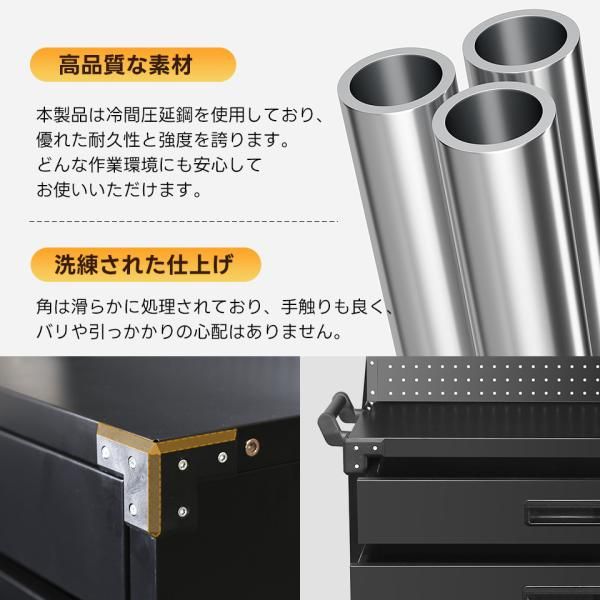 2段引き出し 有孔ボード付き