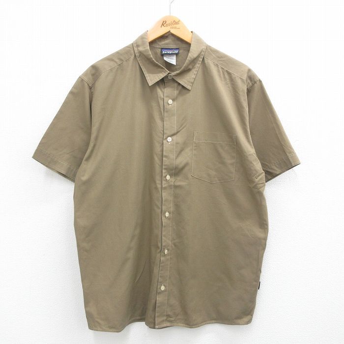 XL/古着 パタゴニア patagonia 半袖 シャツ メンズ 茶 ブラウン 24aug10 中古 トップス