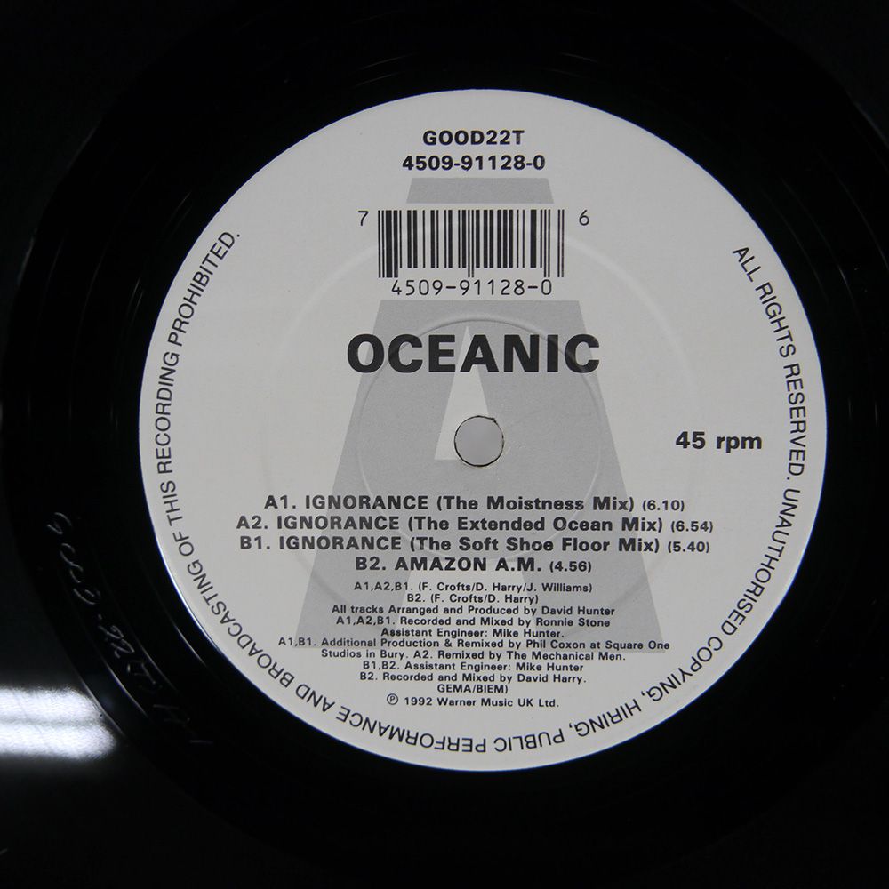UK盤 OCEANIC/IGNORANCE/DEAD DEAD GOOD GOOD22T 12 - メルカリ