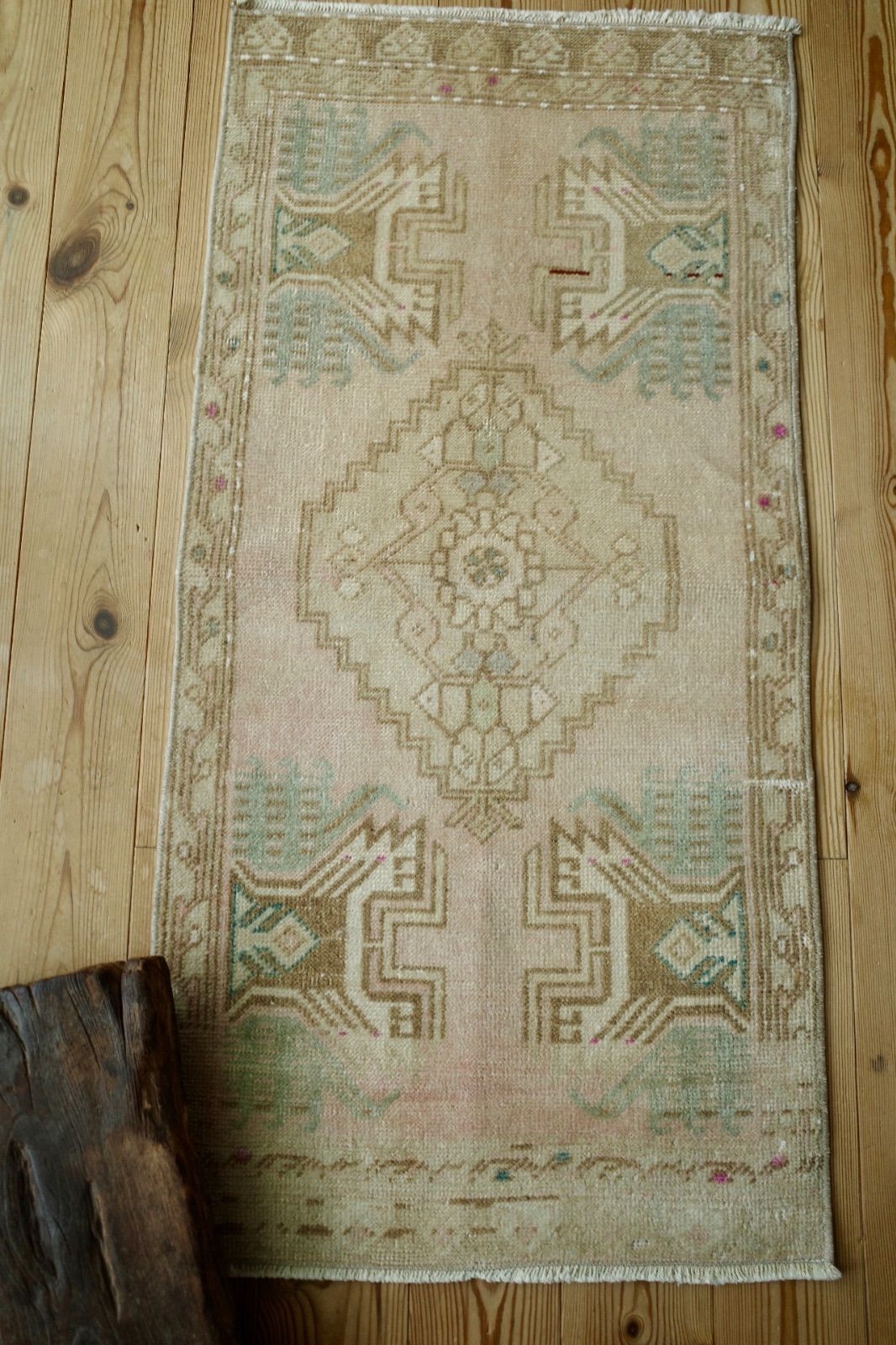 トルコ ヴィンテージラグ スモールラグ ベージュ