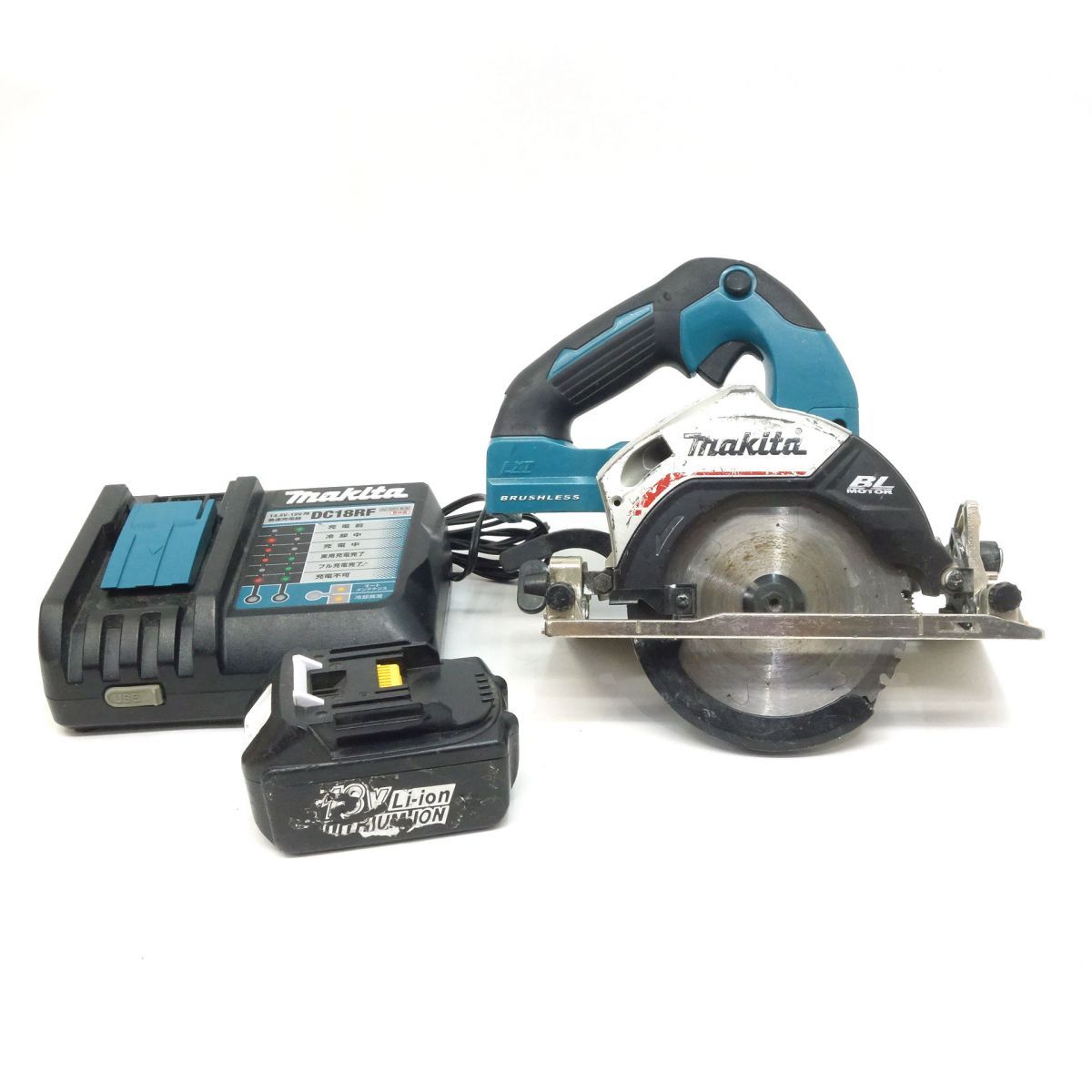 makita マキタ HS474D 充電式マルノコ / DC18RF 充電器 / 社外バッテリー付き 3点セット ※中古 - メルカリ