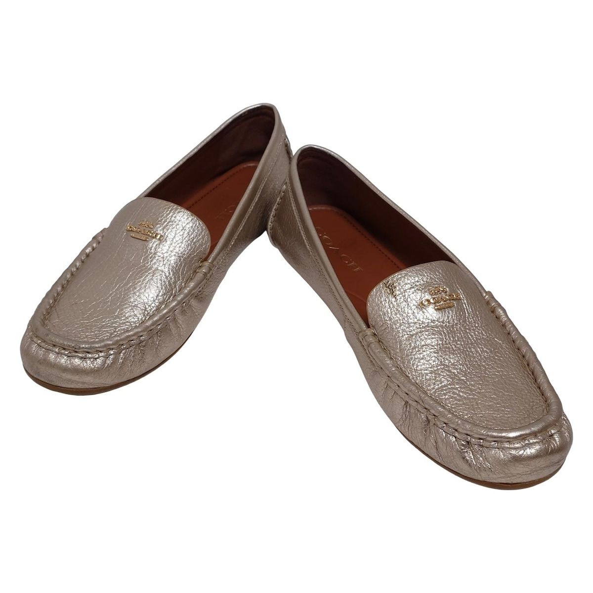 COACH コーチ ドライビングシューズ EUR 40.5 ユニセックス - シルバー レザー