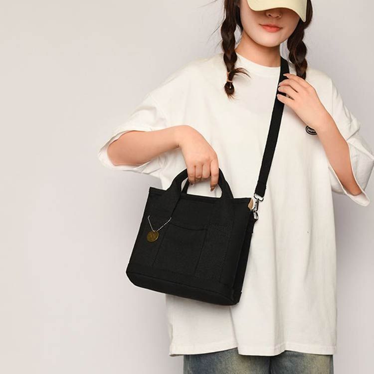 【新品未使用】利休バッグ　帆布型押し 倉敷産帆布×本革】2way ショルダーバッグ バイカラー(生成り