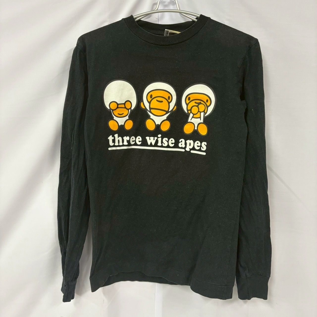 A BATHING APE 長袖Tシャツ Sサイズ ブラック A BATHING APE アベイシングエイプ 長袖Tシャツ Sサイズ - メルカリ