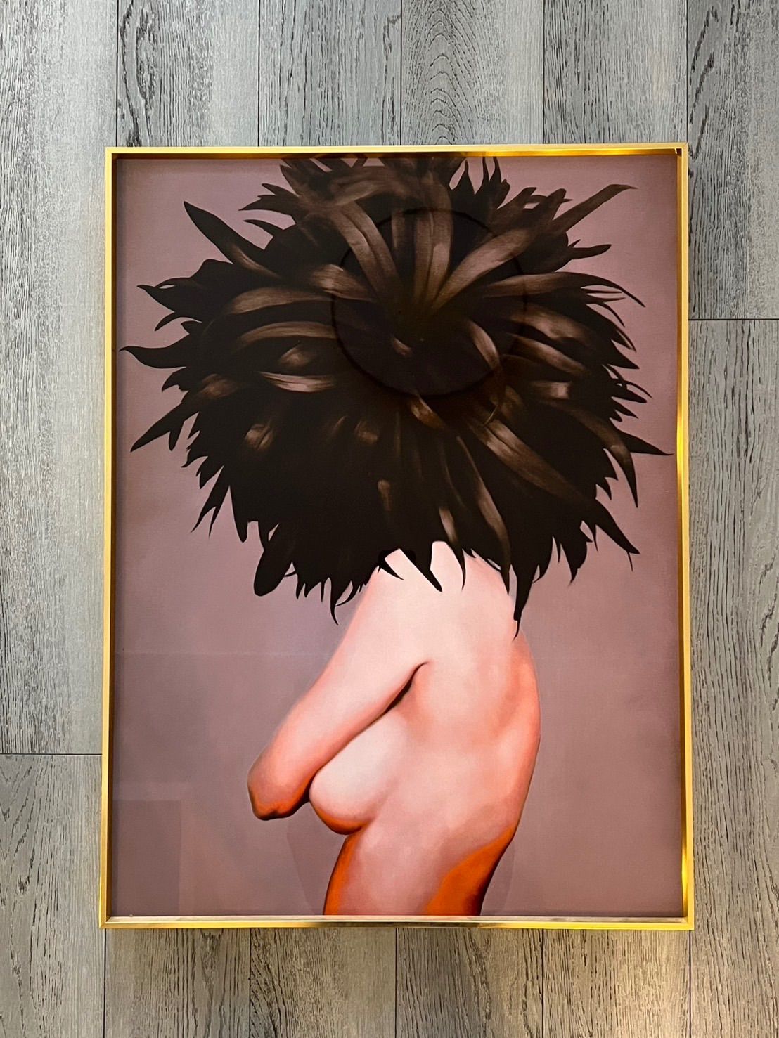 【現代アート】絵画 女性シルエットポスター BIG SIZE ゴールドフレーム付 現代アート】絵画 女性シルエットポスター BIG SIZE ゴールドフレーム