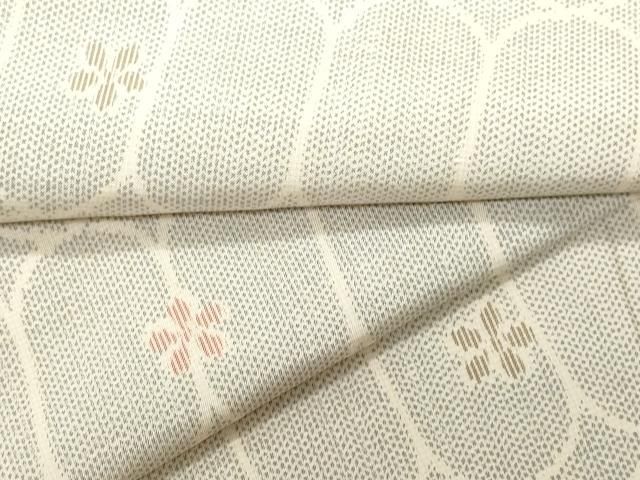 平和屋着物▽上質な色無地 単衣 紋意匠 葡萄茶色 正絹 逸品