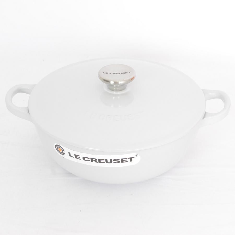 新品 未開封】ル、クルーゼ 22サイズ ホワイト シグニチャー ココット