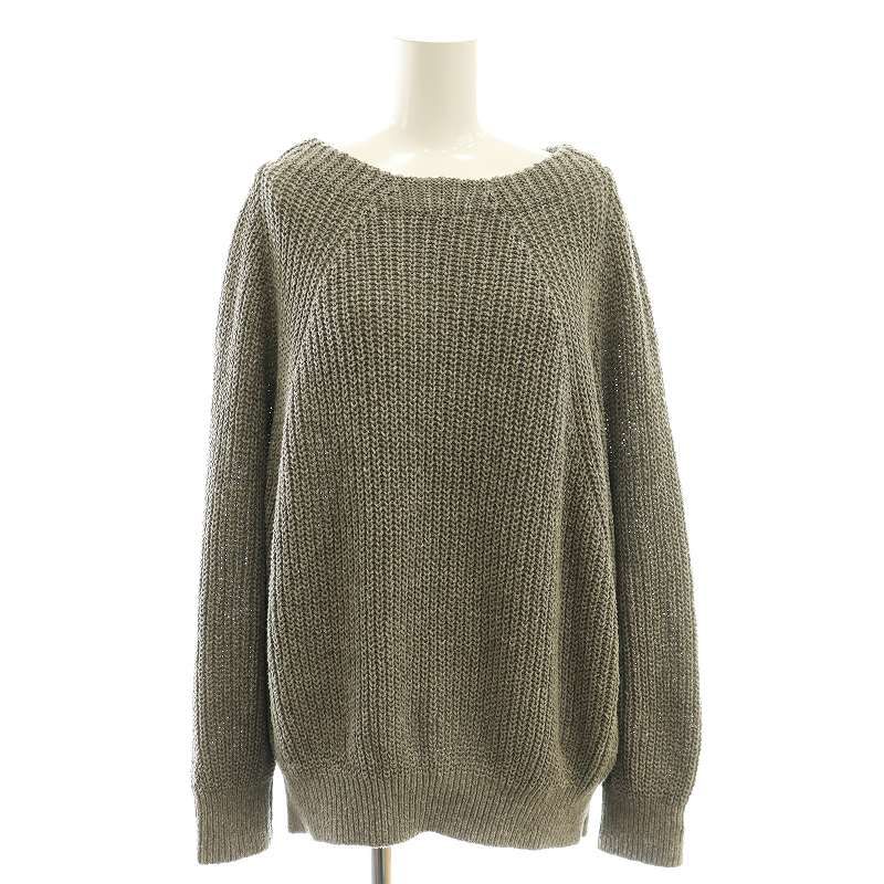 ミューズ ドゥーズィエム クラス MUSE de Deuxieme Classe 25SS Lily Linen アゼプルオーバー ニット セーター 長袖 グレー /HK ■OS レデ ミューズ ドゥーズィエム クラス MUSE de Deuxieme Classe 25SS