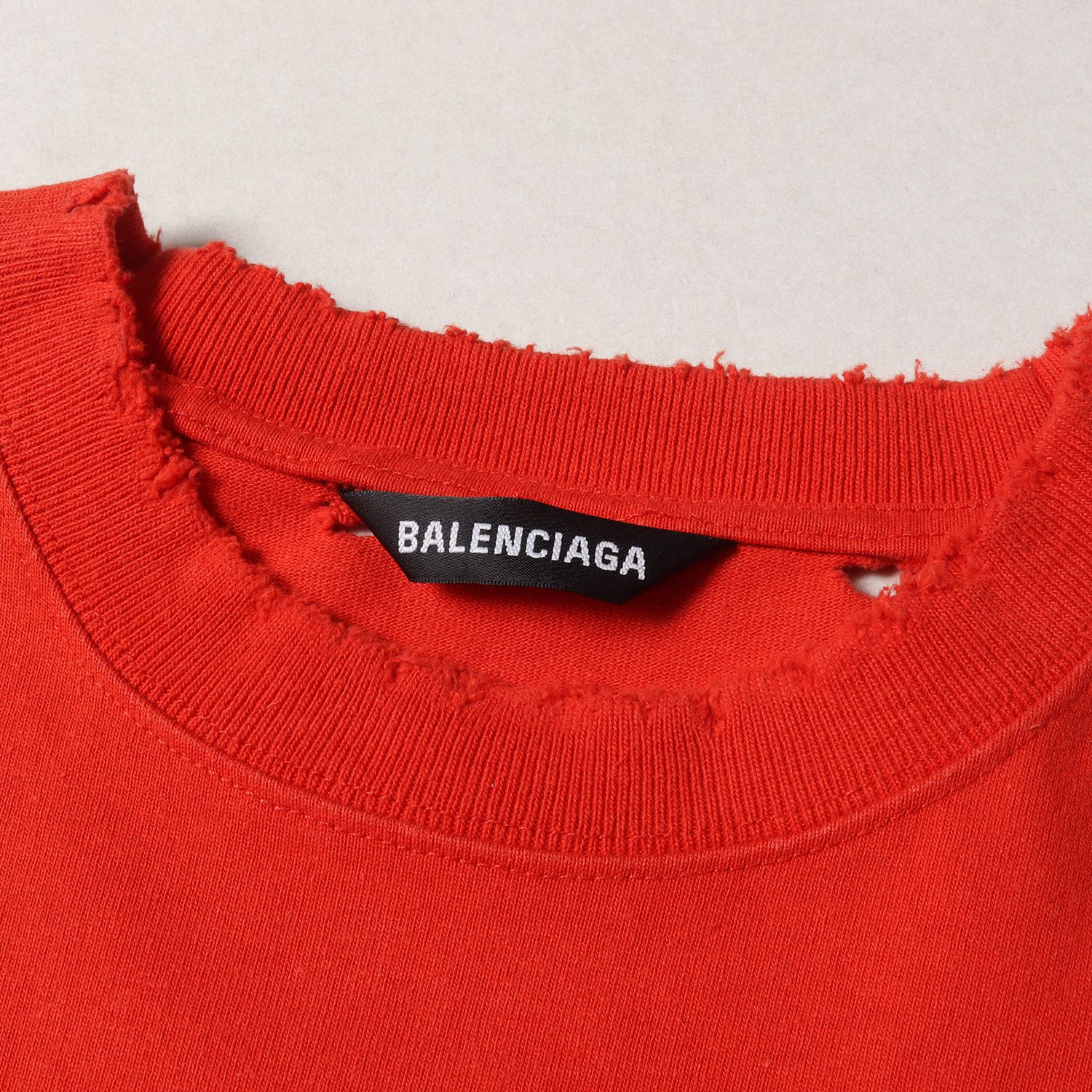 美品 BALENCIAGA バレンシアガ Tシャツ サイズ:XS 21SS デストロイ加工 