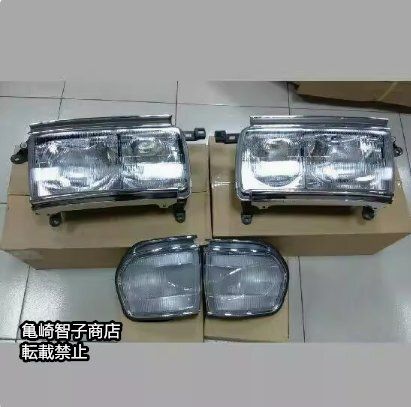 ランドクルーザー80 LC80 FJ80 HDJ80 1HZ 1HD 1991～1994年式 OEMタイプ ヘッドライト＆コーナーランプ左右セット 送料無