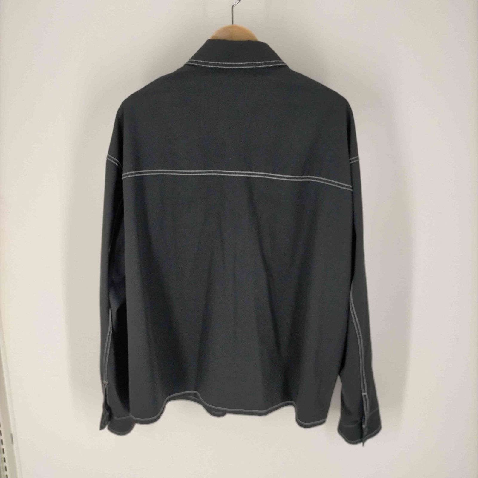 ザラ ZARA コントラスト色トップステッチ入りシャツジャケット