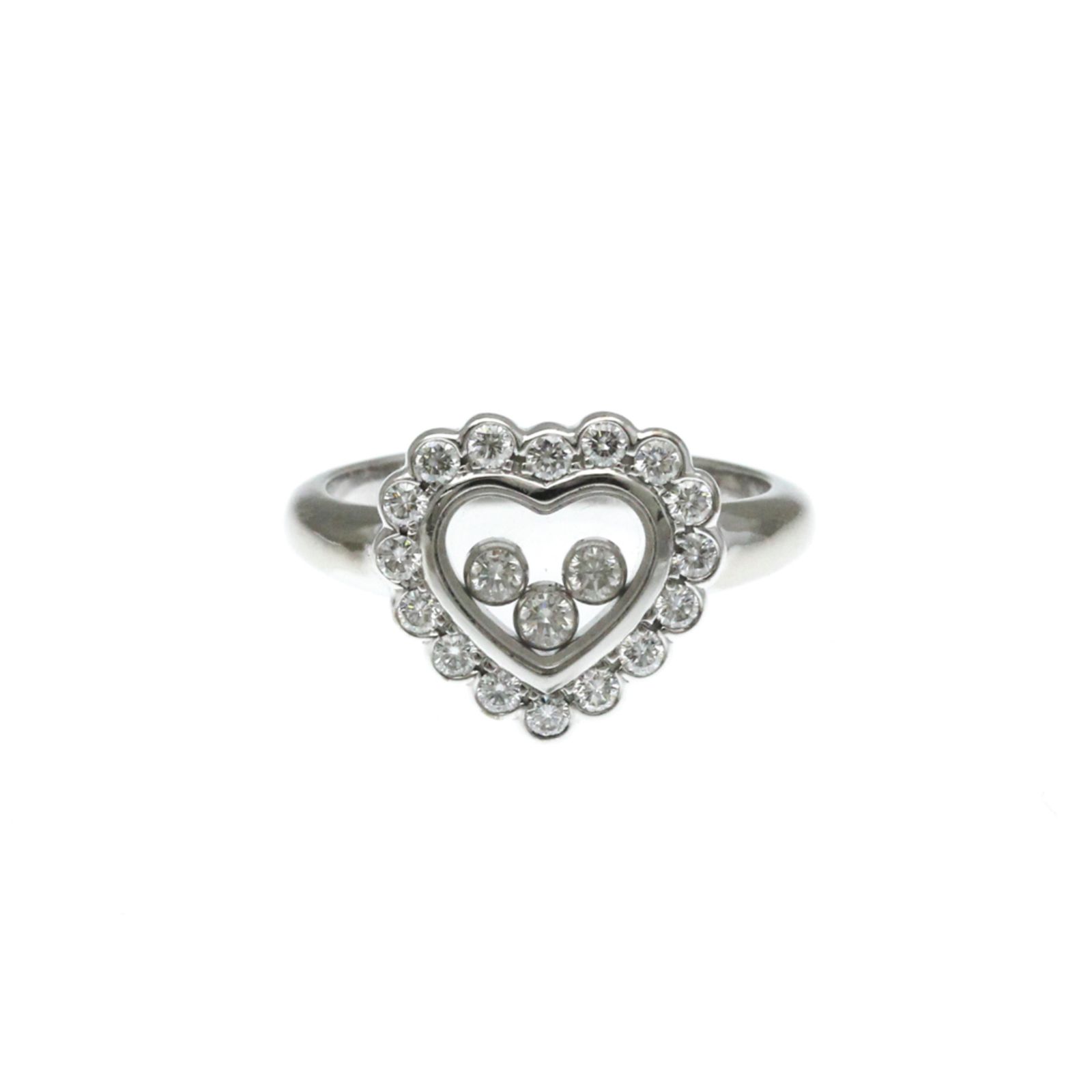 ショパール Chopard ハッピーダイヤモンド リング 82|4758 K18ホワイトゴールド K18WG ファッション ダイヤモンド バンドリング シルバー