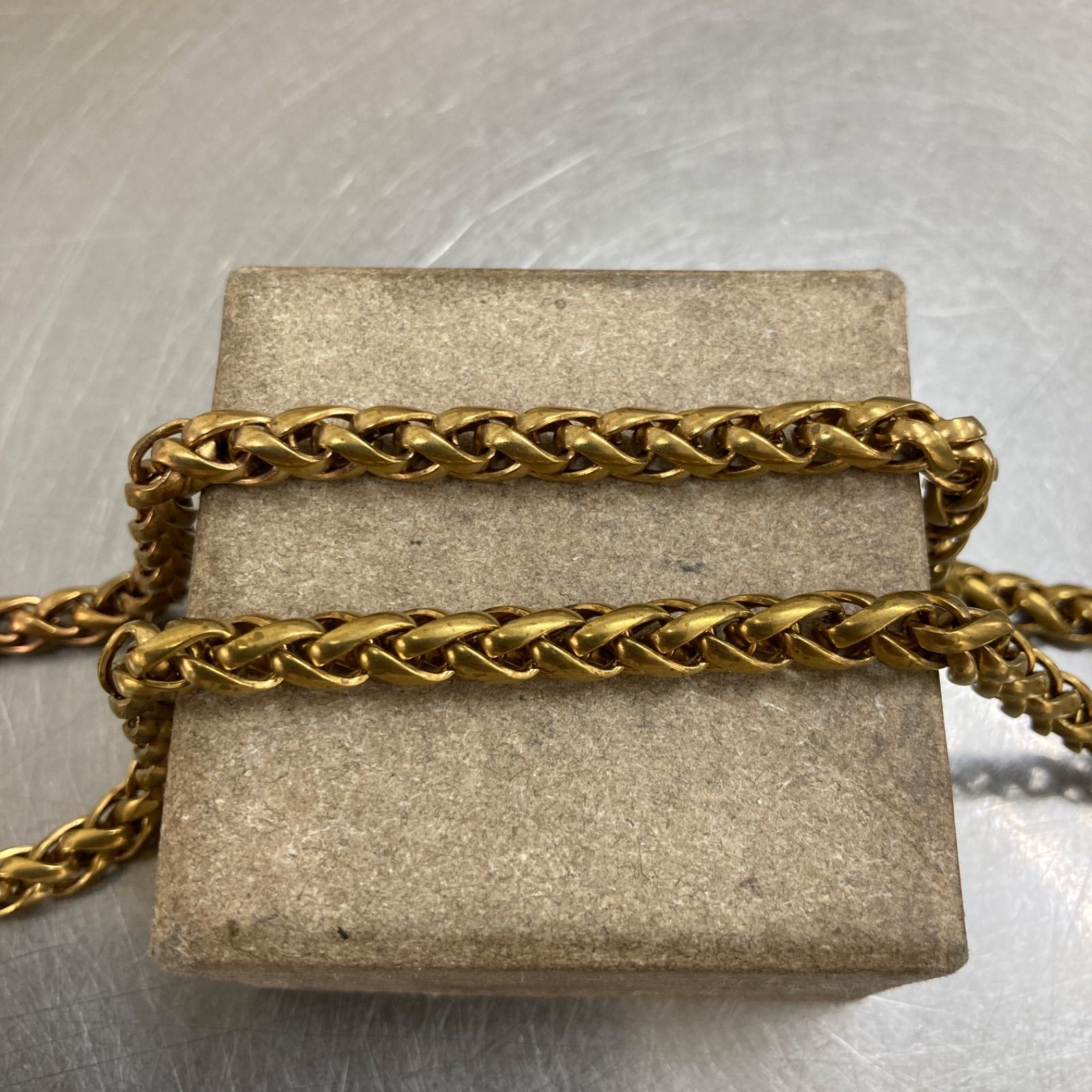 真鍮 ブラス ウォレットチェーン コンビ オリジナル 燻し加工 BRASS