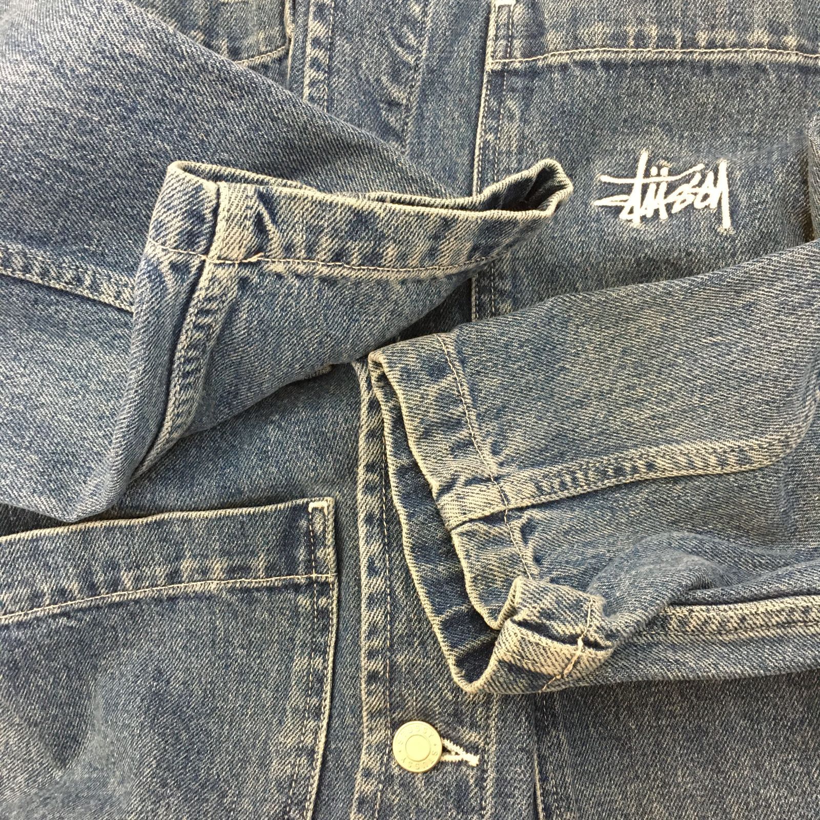 stussy ストゥーシー ロゴ　カバーオール　チョアジャケット STUSSY（カバーオール）のフリマアイテム一覧