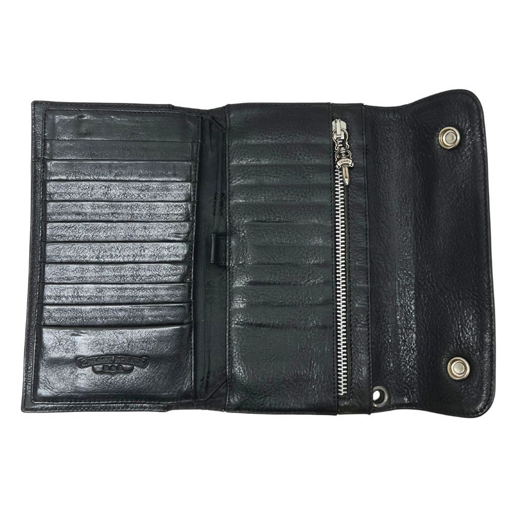 CHROME HEARTS クロムハーツ WAVE ウェーブ レザー ロング ウォレット