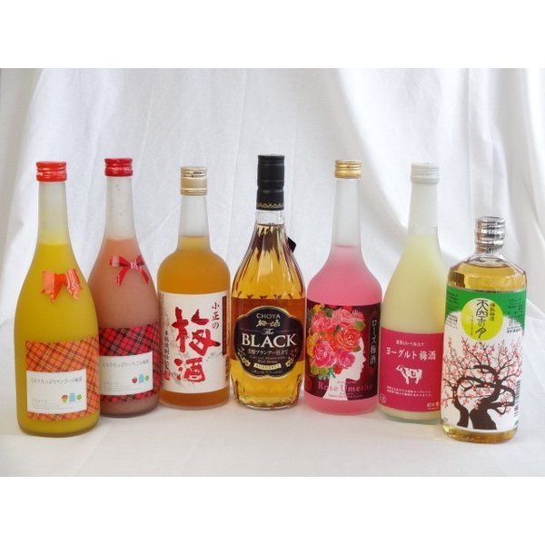 セレクション梅酒7本セット ミルクたっぷりいちごの梅酒 マンゴーの梅酒 ヨーグルト梅酒 ローズ梅酒ほか 720ml×7本
