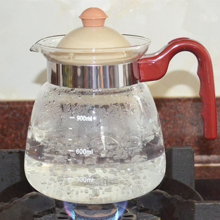 ティーポット ガラスケトル 耐熱ガラス 1000ml 直火 直火電気