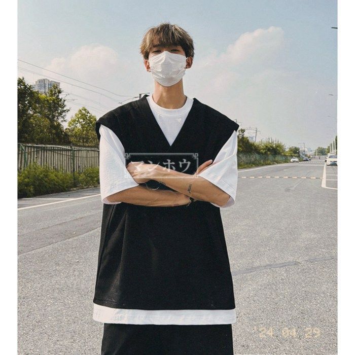上下セット メンズ セットアップ 夏 ゆったり 重ね着風tシャツ 重ね着風 ハーフパンツ カジュアル 涼しい カジュアル ルームウェア 部屋着 K1is917