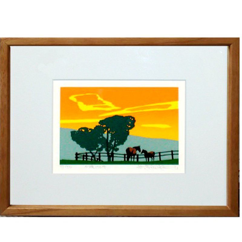 ☆ 藤倉英幸 ☆「 静かな朝に 」 三三シルクスクリーン 新品！