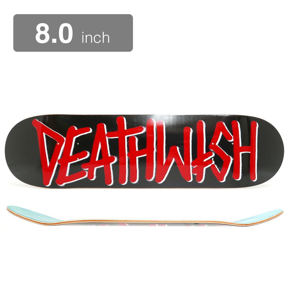 HOPPS スケートボード DEATHWISH DECK デスウィッシュ デッキ TEAM DEATH SPRAY RED