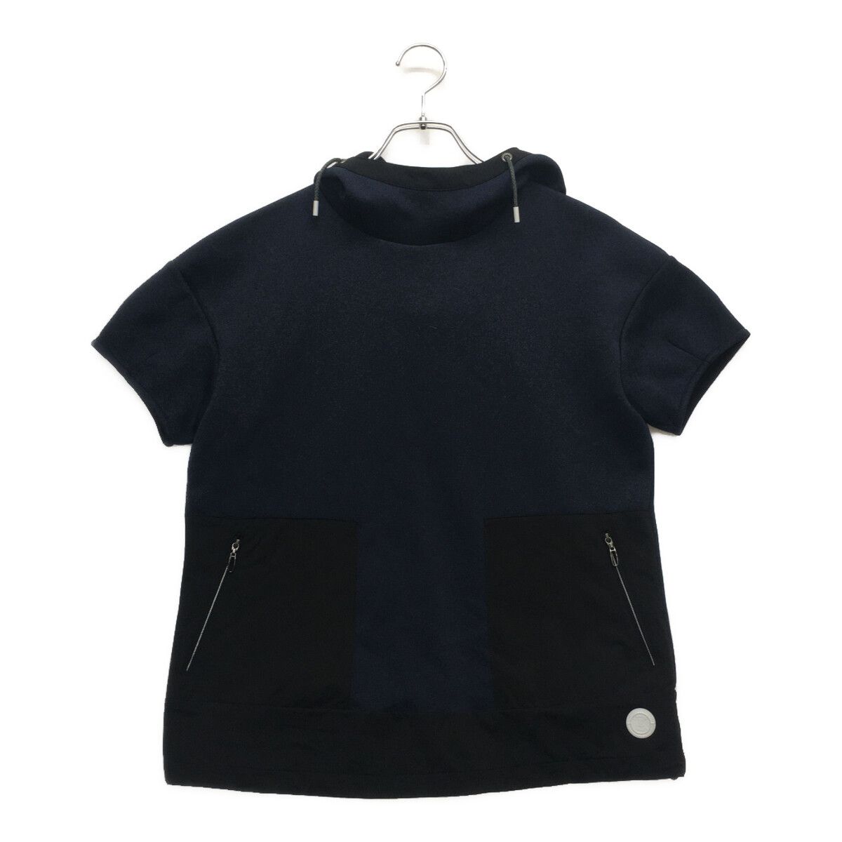 中古 レディース ランバンスポール LANVIN SPORT パーカー 38(M) 紺 ネイビー 半袖