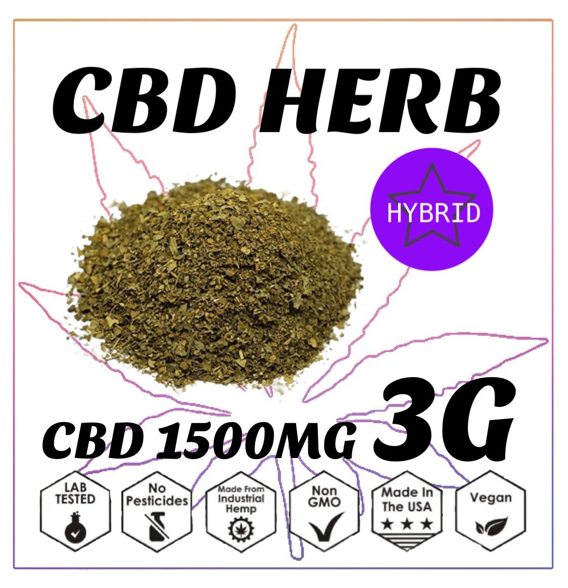 CBD ハーブ 3g×3個 高濃度1500mg downtownhitech.com