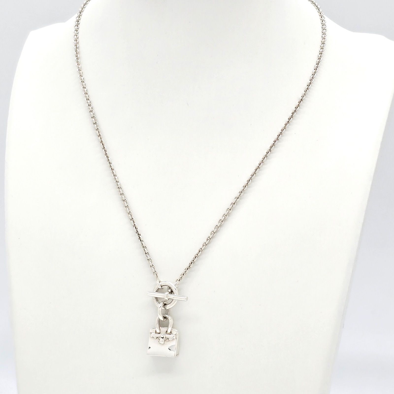 バーキンのネックレス☆HERMES アミュレット シルバー エルメス アミュレット バーキン ネックレス ペンダント