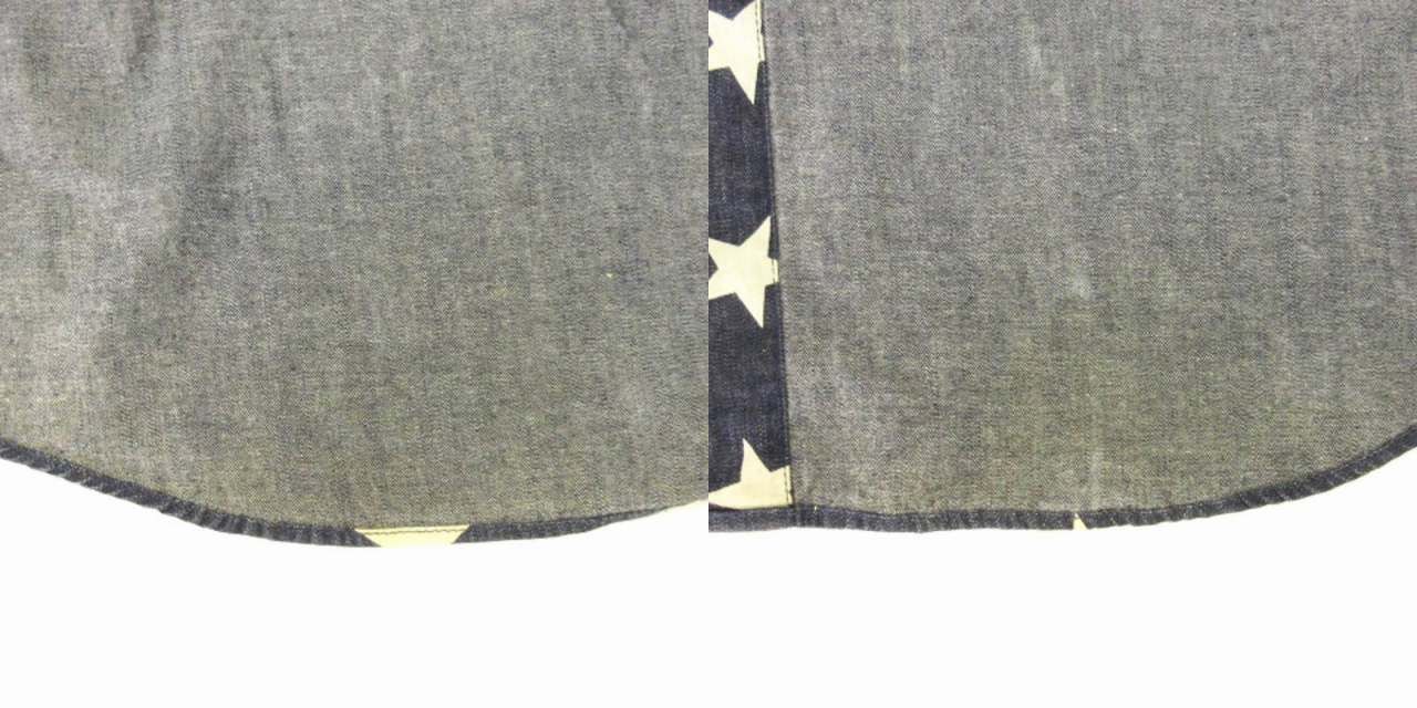 【美品/XL】SOPHNET.　ソフネット　デニムシャツ　ドット　インディゴ 美品/XL】SOPHNET. ソフネット デニムシャツ ドット インディゴ