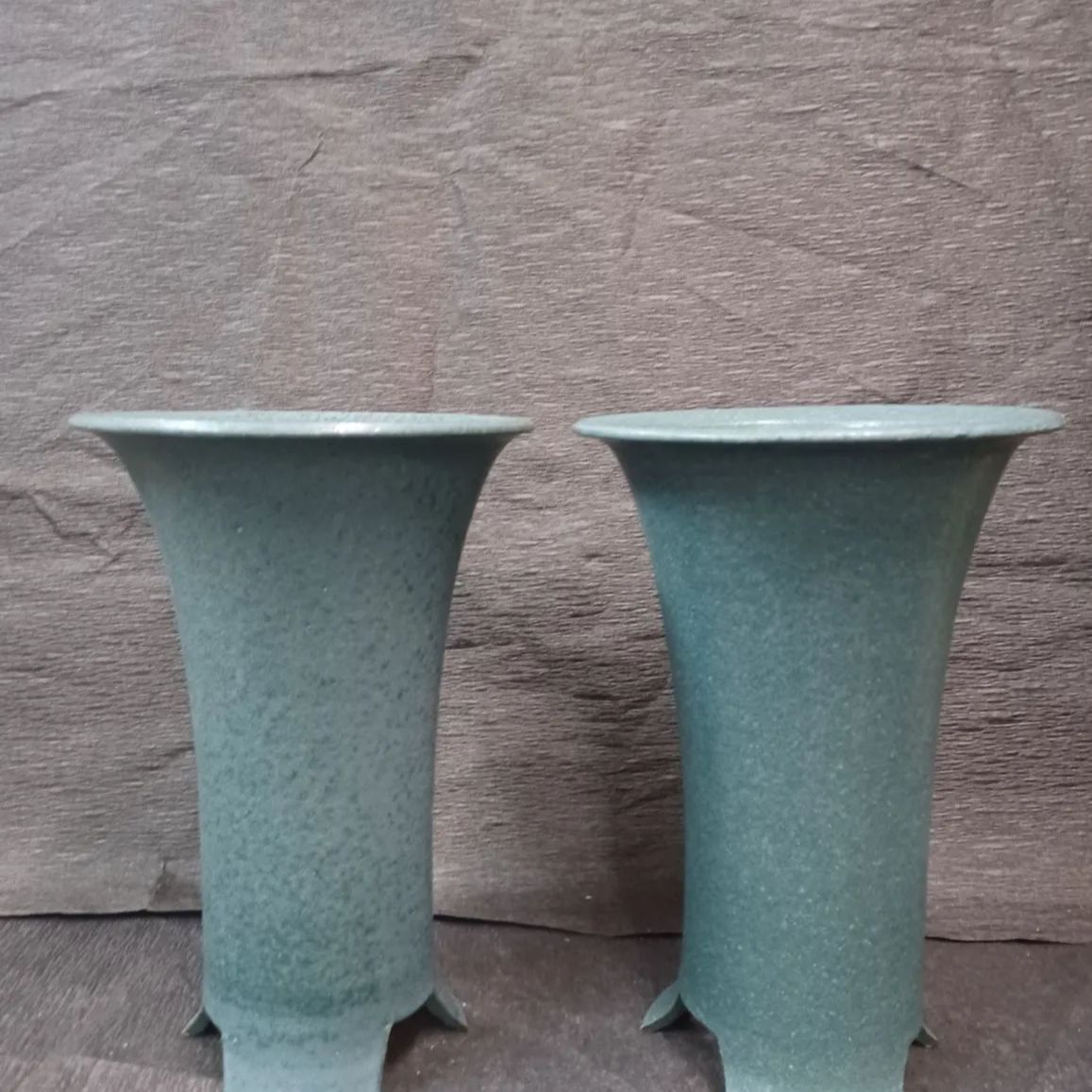 寒蘭 青銅 胴絞り鉢 6号サナ付き⑩【2個】新品 未使用品 洋ラン 蘭鉢