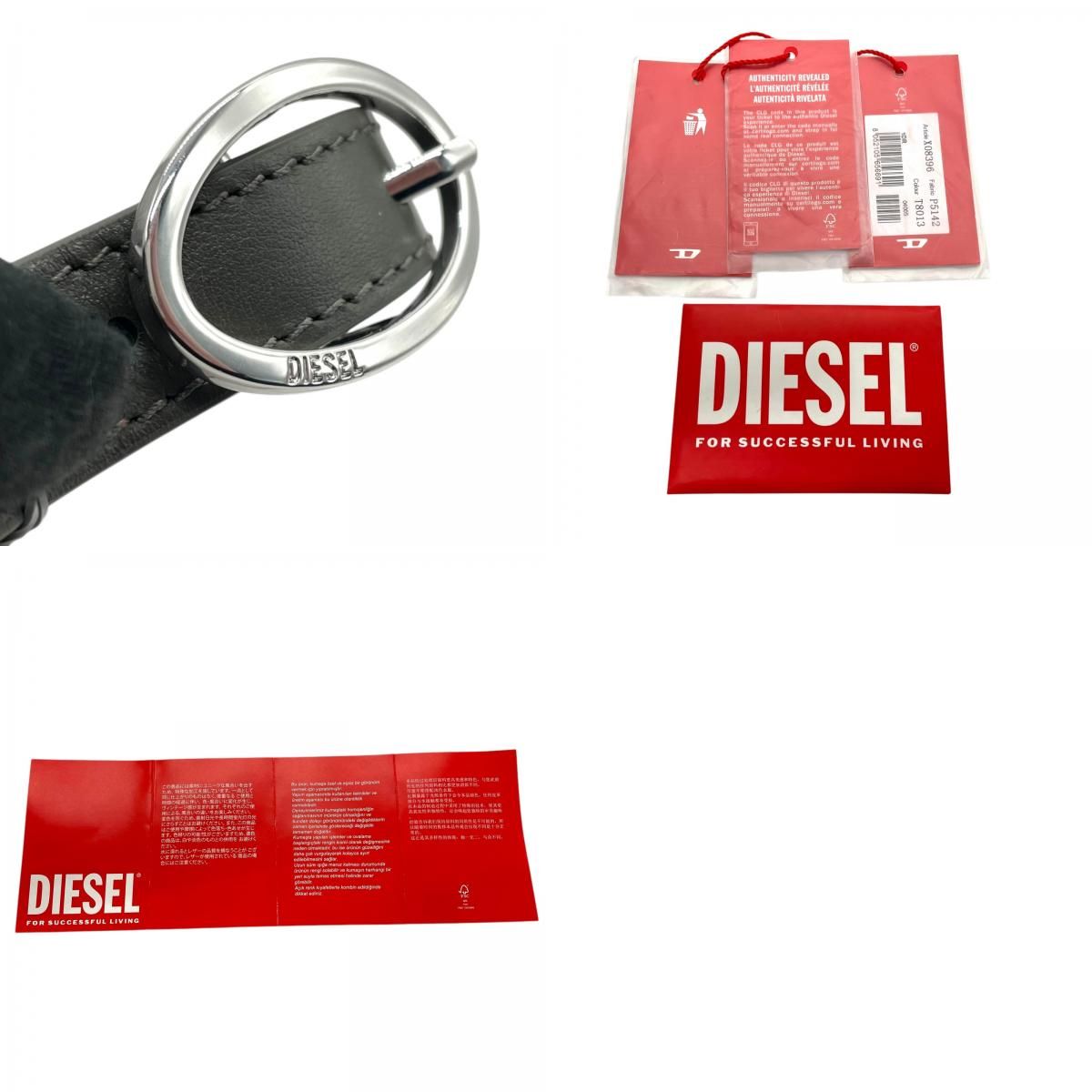 未使用級 ディーゼル DIESEL 1DR モノグラムデニム レザー 本革 