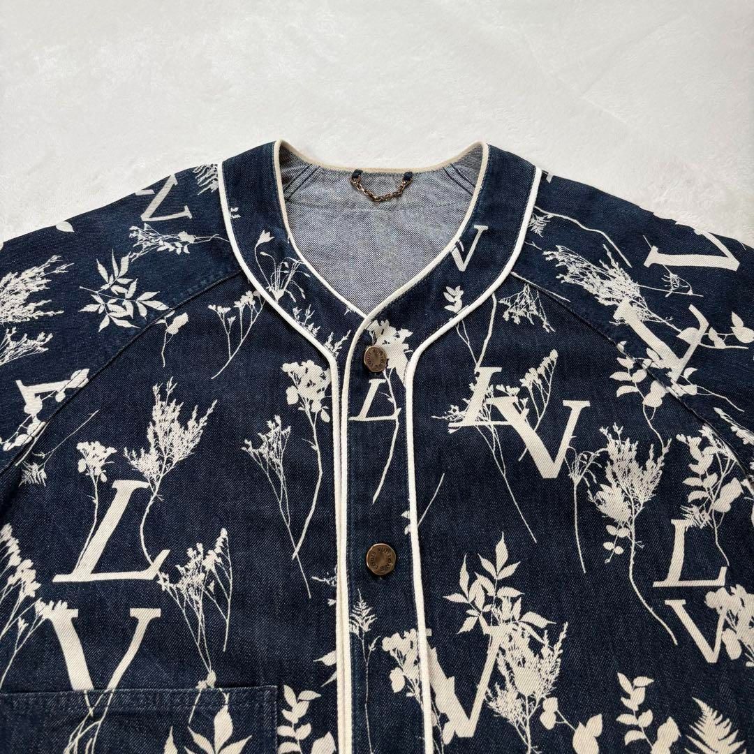 LOUIS VUITTON LVリーフデニム ベースボールシャツ 半袖シャツ