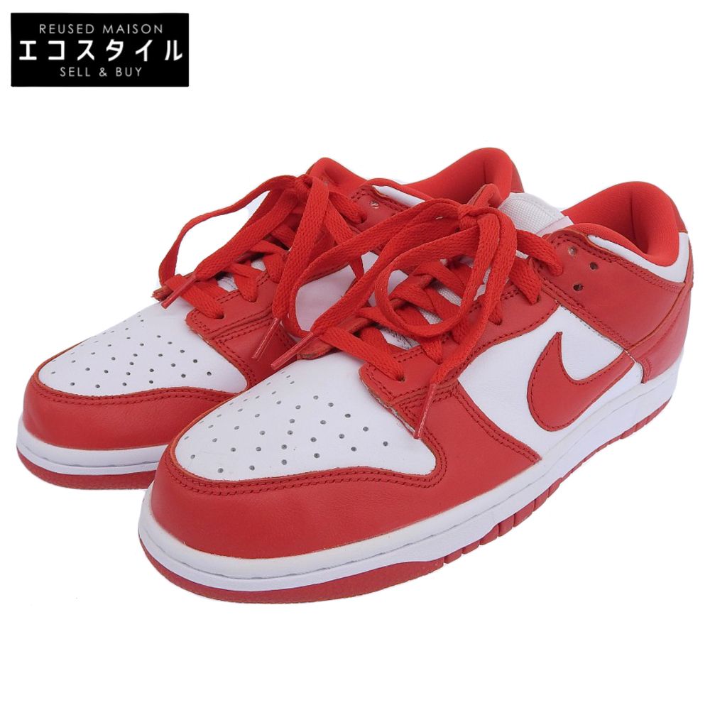 NIKE ナイキ DUNK LOW SP レザー スニーカー シューズ メンズ レッド×ホワイト 26.5cm CU1727-100 8.5 US