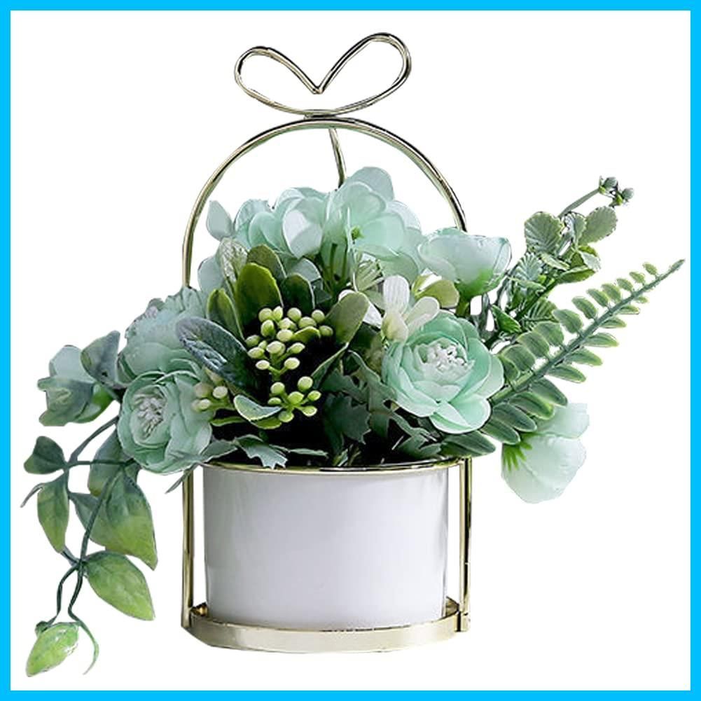 人工観葉植物 デコレー デコレー アジサイ盆栽 アジサイ盆栽 花瓶付き 造花 現代 ブーケ シンプル ボトル 家の装飾 ギフト用 ガラス 緑 北欧スタイル