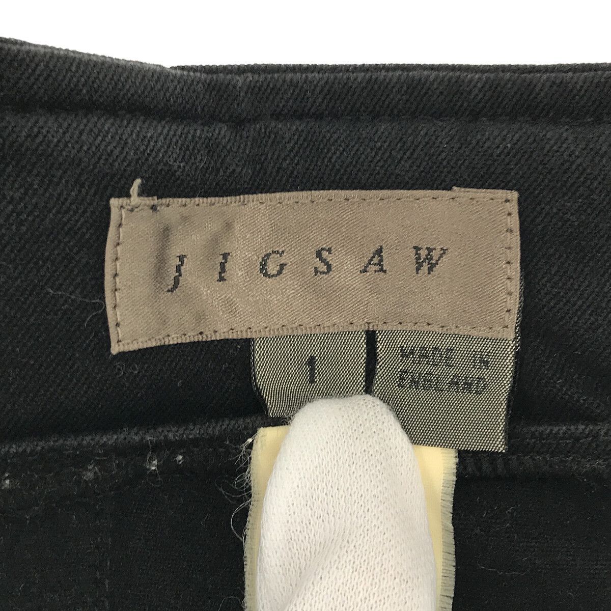 JIGSAW ジグソー パンツ ズボン レディース ブラック 1 ☆美品☆ JIGSAW ジグソー パンツ ズボン レディース ブラック 1