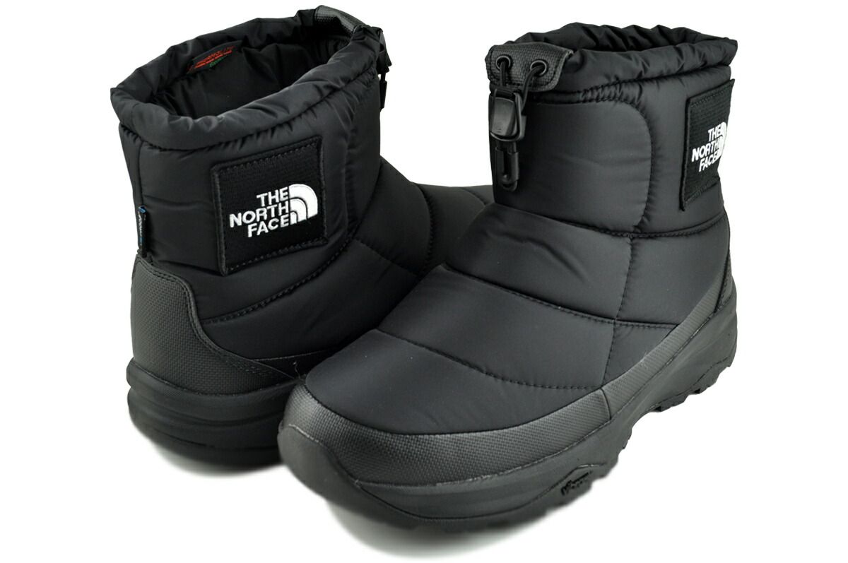 大人っぽい ザ ノース フェイス ヌプシ ブーティー WP ロゴ ショート ブラック ホワイト THE NORTH FACE NUPTSE BOOTIE WP LOGO SHORT TNF BLACK|TNF WHITE nf52280-kw チャレンジ