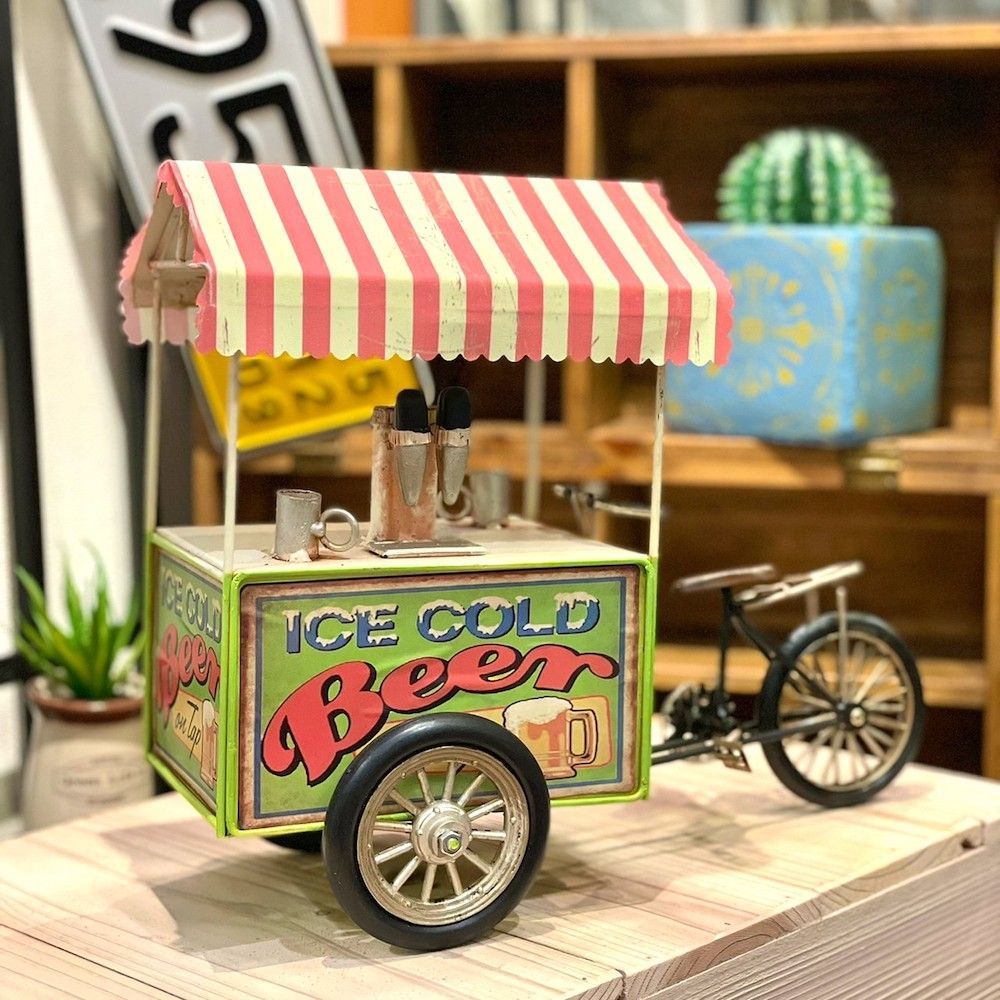 ブリキカー 43062 ビールカート ビール自転車 ビールバイク ブリキ おもちゃ 自転車 アンティーク レトロ コレクション ヴィンテージ カフェ プレゼント ギフト インテリアグッズ ディスプレ