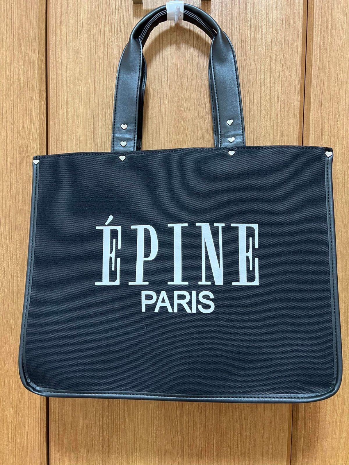 【定番新作登場】ÉPINE PARIS piping heart studs bag ホワイト バッグ