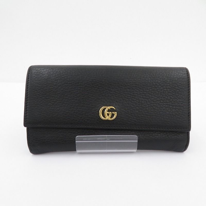瀬戸大橋店 GUCCI | グッチ 長財布 GGマーモント ダブルG コンチネンタル ウォレット 456116 496085 ブラック 125
