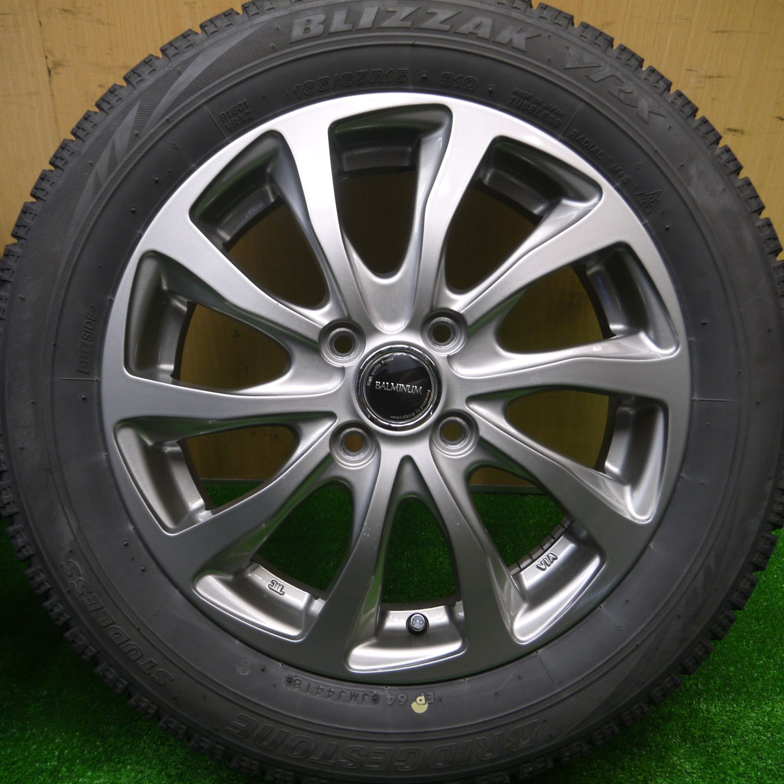 *送料無料* 4本価格★スタッドレス 165/65R15 ブリヂストン ブリザック VRX BALMINUM バルミナ 15インチ PCD100/4H★4080602Hス