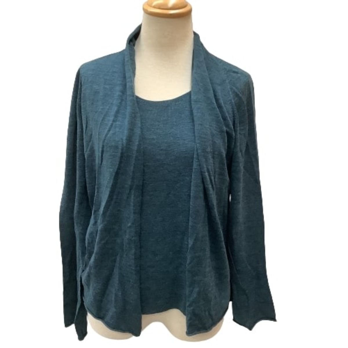 JURGEN LEHL ヨーガンレール レディース アンサンブル セットアップ SIZE M エメラルドグリーン