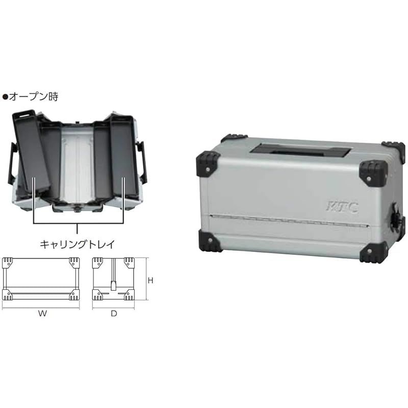 京都機械工具 KTC 両開きメタルケース メタリックシルバー EK-10A 0 LLC-HASEGAWATOSO_COM