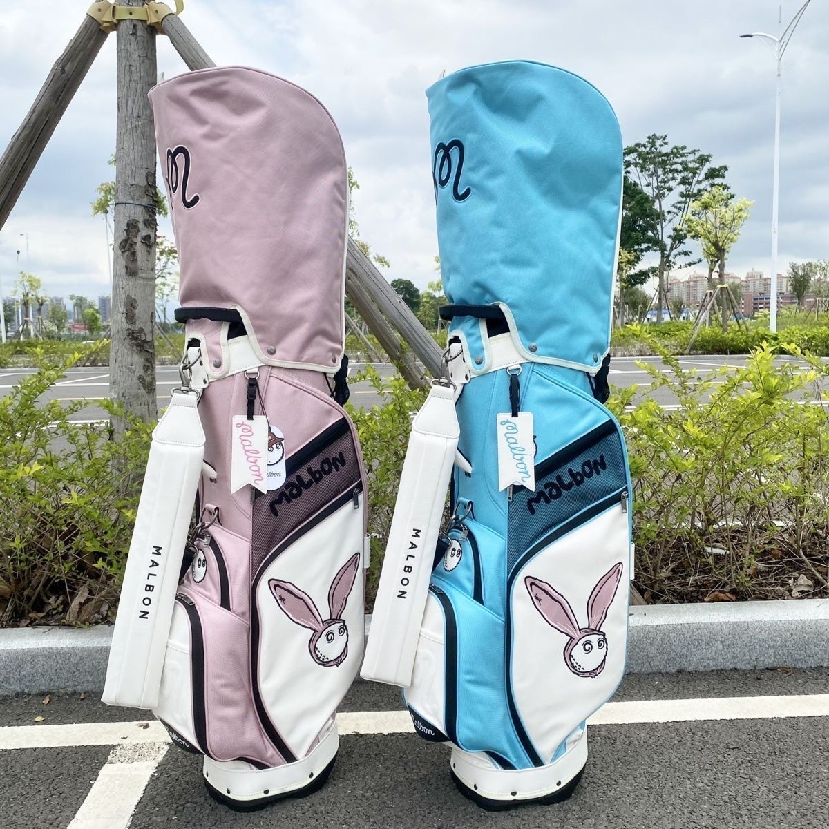 Malbon マルボン ゴルフ カートバック ハンドバッグ ホワイト Malbon マルボン ゴルフ カートバック ハンドバッグ 衣類バッグ ホワイト