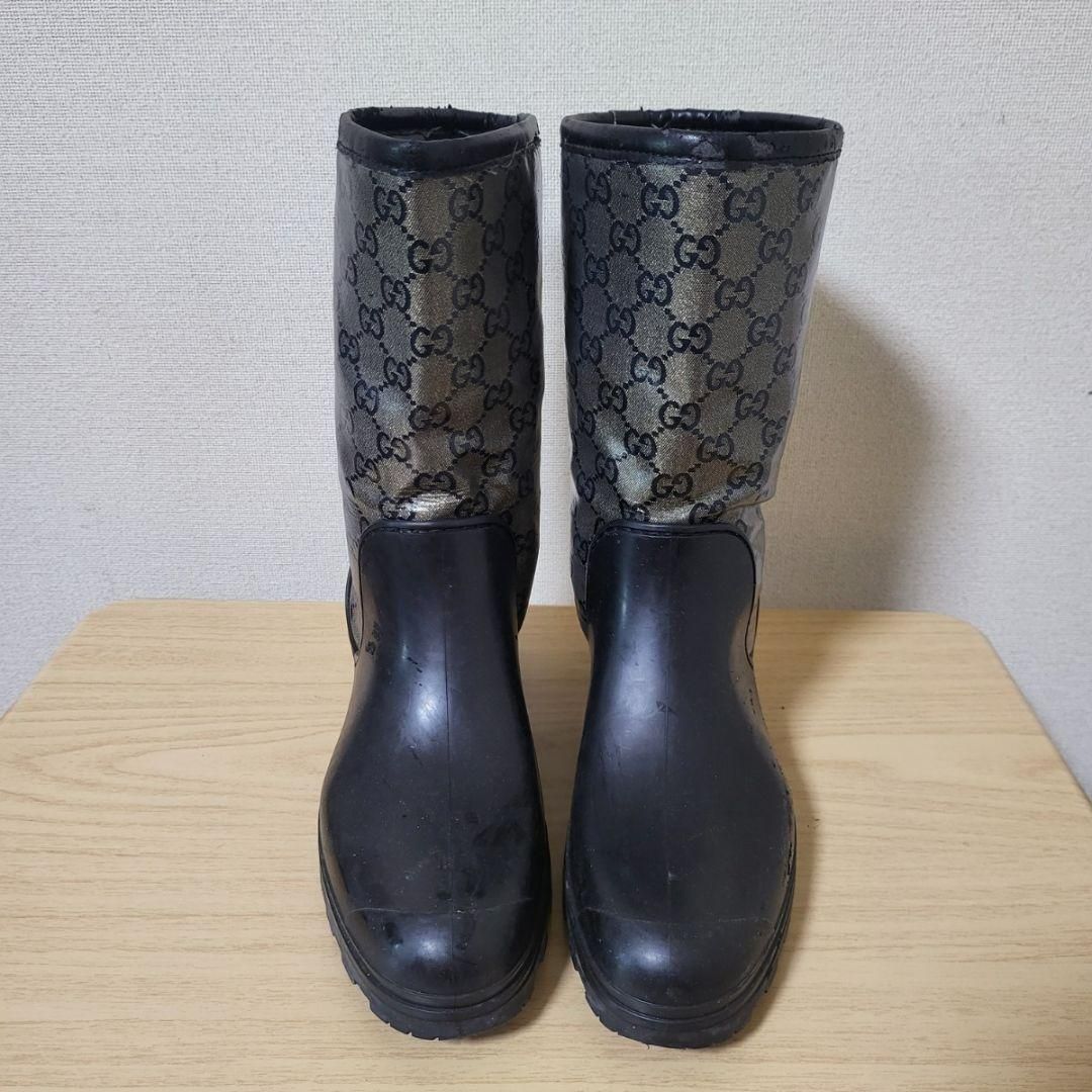 GUCCI グッチ GG柄 レインブーツ ブラック WWW_MORNINGWALKER_COM