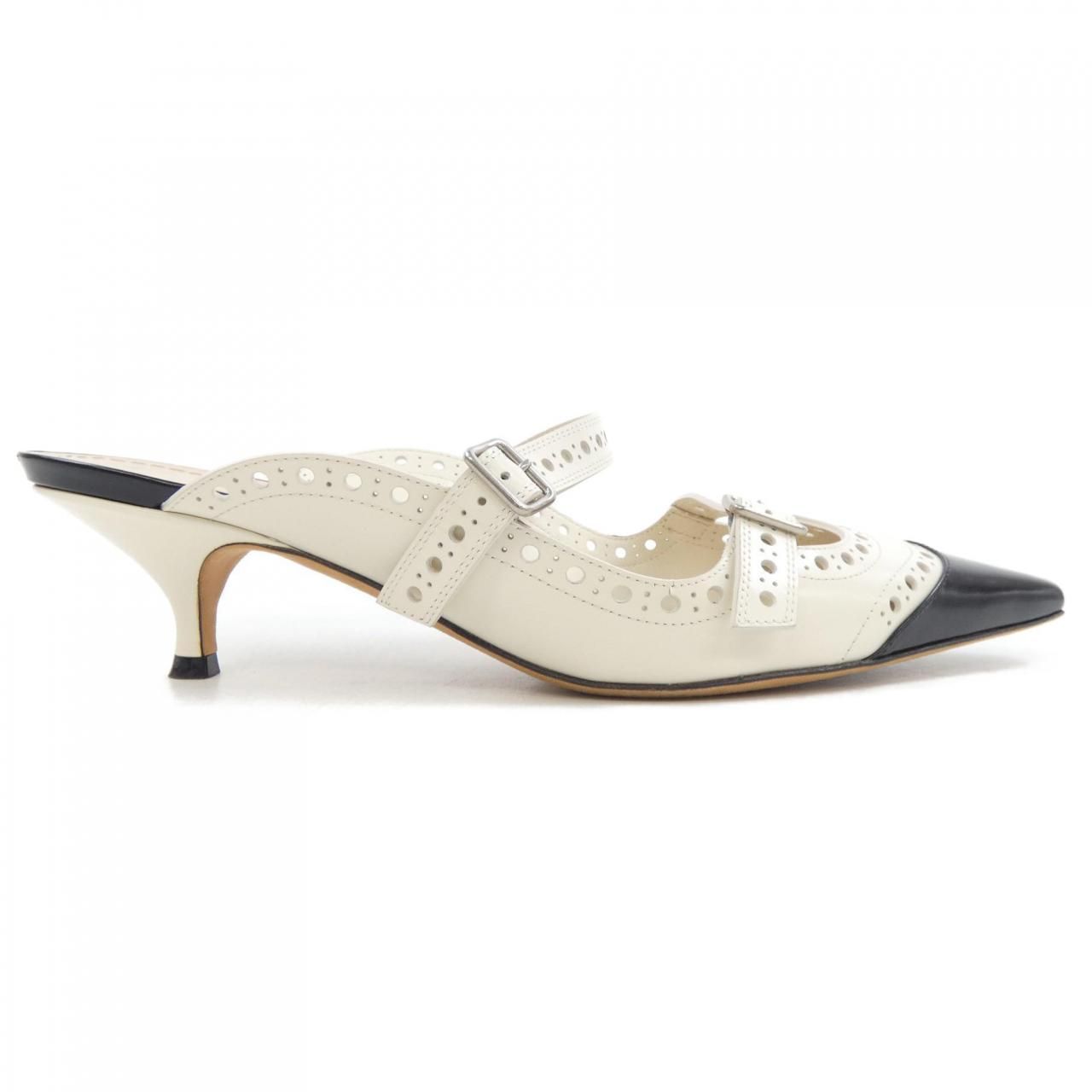 Dior ブラックフラットシューズ リボン付 Christian Dior