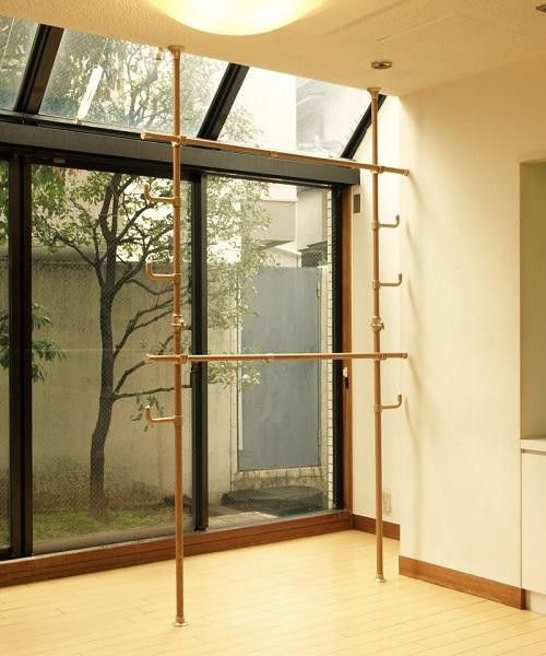 ポールハンガー WJ-130NA 木目調ナチュラル