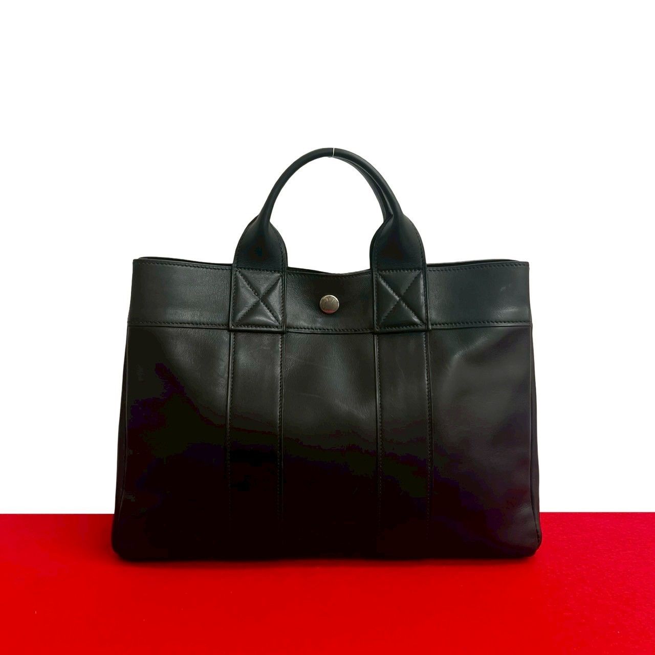 極 美品 □E 刻印 HERMES エルメス フールトゥ PM エバーカーフ