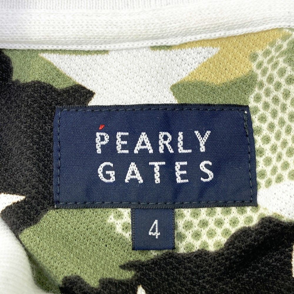 サイズ：4 PEARLY GATES パーリーゲイツ 半袖ポロシャツ カモフラ総柄
