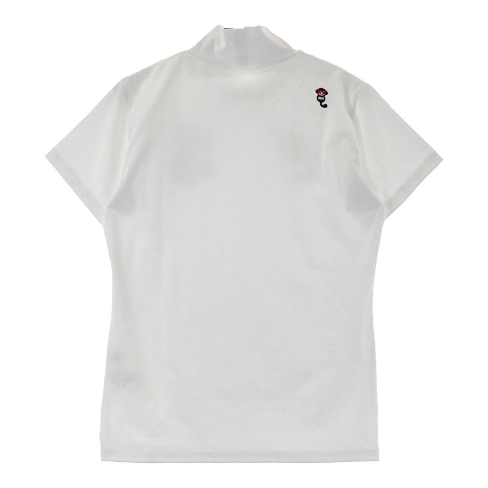 サイズ：M AND PER SE アンパスィ 2022年 ハイネック 半袖Tシャツ ロゴ総柄 ホワイト系 [240101485544] ゴルフウェア メンズ ストスト サイズ：M AND PER SE アンパスィ 2022年 ハイネック 半袖T