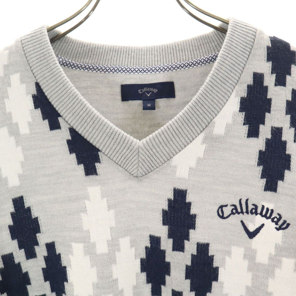 キャロウェイ Vネック CALLAWAY ニットセーター ネイビー系 Vネック